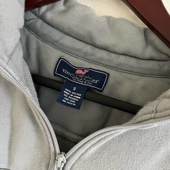 Men's Vineyard Vines Light Gray 1/4 Zip Pullover Sweater Size Small - Picture 4 of 6
